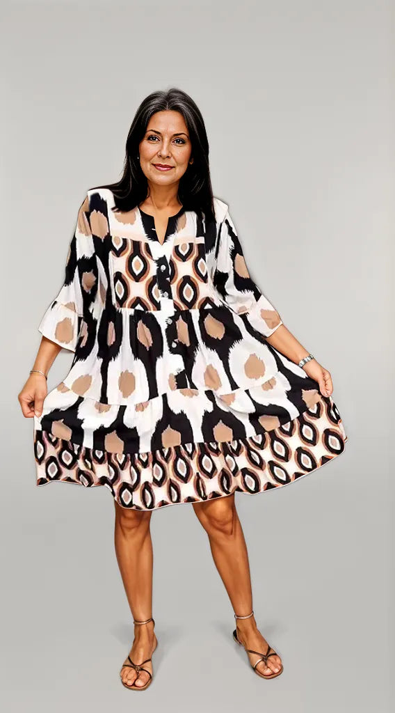 DENISE | TUMMY COVERING SWING DRESS