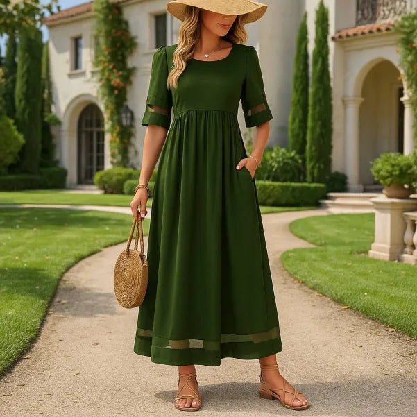 Adeline | Elegant Dress With Tummy Coverage